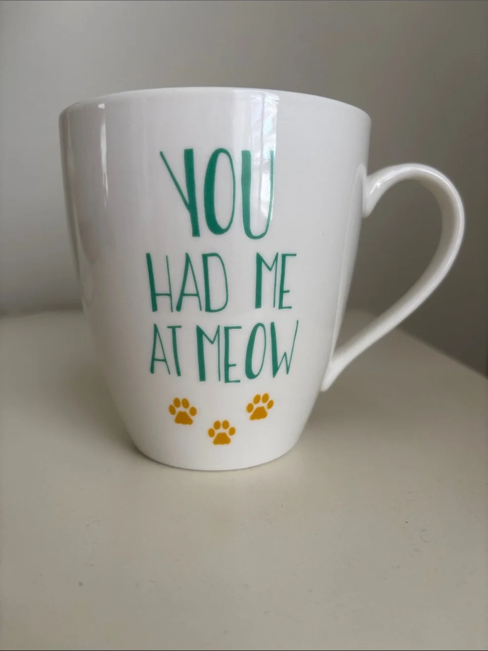 YOU HAD ME AT MEOW PFALTZGRAFF Coffee Mug Cup Cat Paws Cat Lover Gift